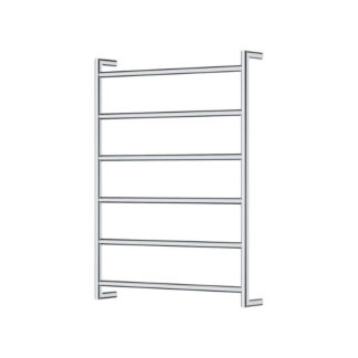 Fienza Kaya Round Heated Towel Rail 600X800X100mm 6 Bars Chrome
