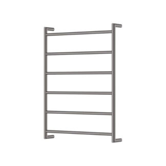 Fienza Kaya Round Heated Towel Rail 600X800X100mm 6 Bars Gun Metal