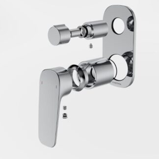 Caroma Contura II Bath/Shower Mixer with Diverter - Trim Kit - Chrome