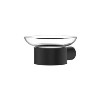 Fienza Empire Slim Soap Holder Glass Dish Matte Black