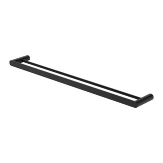Fienza Empire Slim Double Towel Rail 800mm Matte Black