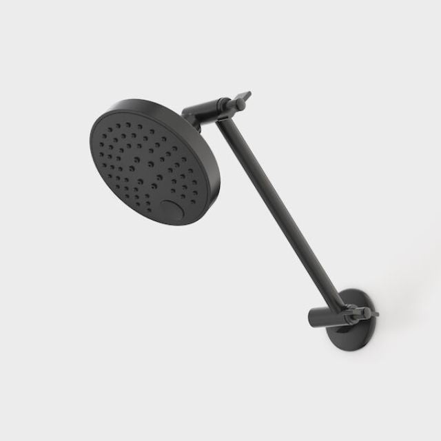 Caroma Luna Adjustable Shower And Arm Black