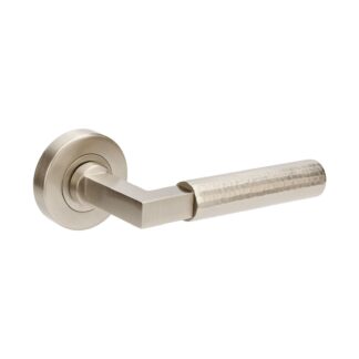 Zanda Zurich Hammered Lever Set Only Brushed Nickel