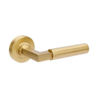 Zanda Zurich Hammered Dummy Lever Set Satin Brass