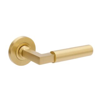Zanda Zurich Fluted Dummy Lever Set Satin Brass