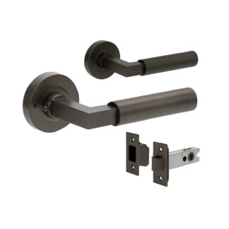 Zanda Zurich Fluted Privacy Lever Set Graphite Nickel