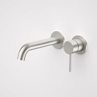 Caroma Liano II Wall Basin/Bath Mixer Set Brushed Nickel - CLEARANCE