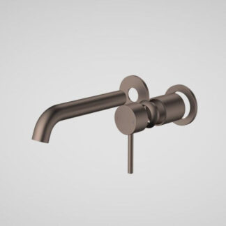 Caroma Liano II 175mm Wall Basin/Bath Trim Kit - 2 x Round Cover Plates - Brushed Bronze