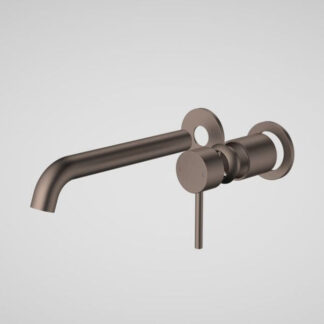 Caroma Liano II 210mm Wall Basin/Bath Trim Kit - 2 x Round Cover Plates - Brushed Bronze