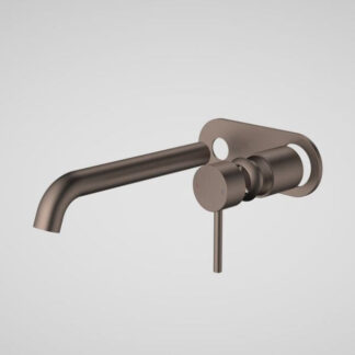 Caroma Liano II 210mm Wall Basin/Bath Trim Kit - Rounded Cover Plate - Brushed Bronze