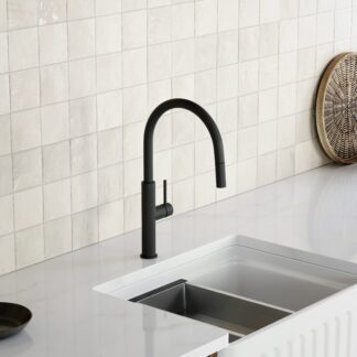 Caroma Liano II Pull Out Sink Mixer - Matte Black
