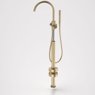 Caroma Liano II Freestanding Bath Filler with Hand Shower Brushed Brass - Trim Kit