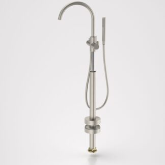 Caroma Liano II Freestanding Bath Filler with Hand Shower Brushed Nickel - Trim Kit