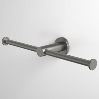 Caroma Liano II Double Toilet Roll Holder - Gunmetal