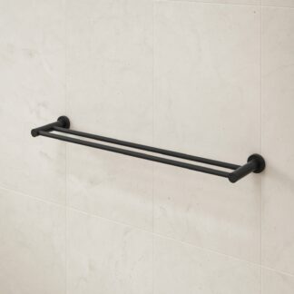 Caroma Liano II Double Towel Rail 640mm - Matte Black
