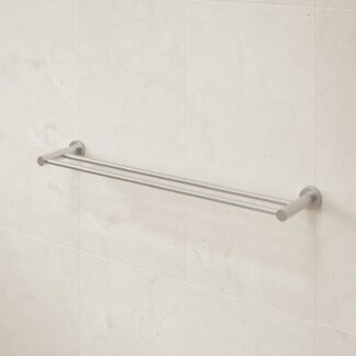 Caroma Liano II Double Towel Rail 640mm - Brushed Nickel