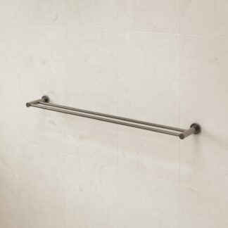 Caroma Liano II Double Towel Rail 840mm - Gunmetal