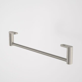 Caroma Liano II Hand Wall Basin Integrated Towel Rail - Brushed Nickel