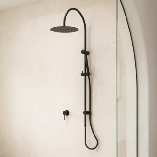 Caroma Liano II Rail Shower with Overhead - Black