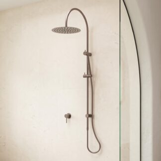 Caroma Liano II Rail Shower with Overhead - Brushed Bronze