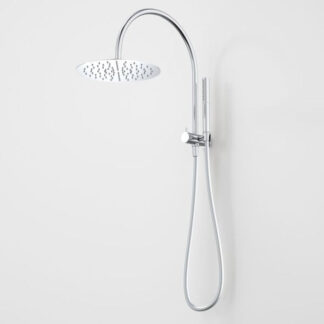 Caroma Liano II Compact Twin Shower with Overhead - Chrome