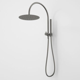 Caroma Liano II Compact Twin Shower with Overhead - Gunmetal