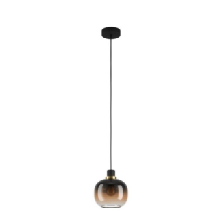 Eglo Oilella Sonstige Pendant Light Black Brown Glass
