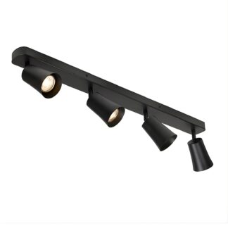 Telbix Alvey GU10 4 Light Spotlight Black
