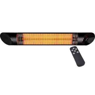 Thermogroup Ash 2000W Wall Mounted Outdoor Heater with Remote 190x945x130mm - Black