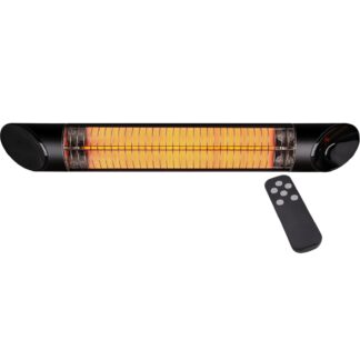 Thermogroup Ash 2500W Wall Mounted Outdoor Heater with Remote 190x945x130mm - Black