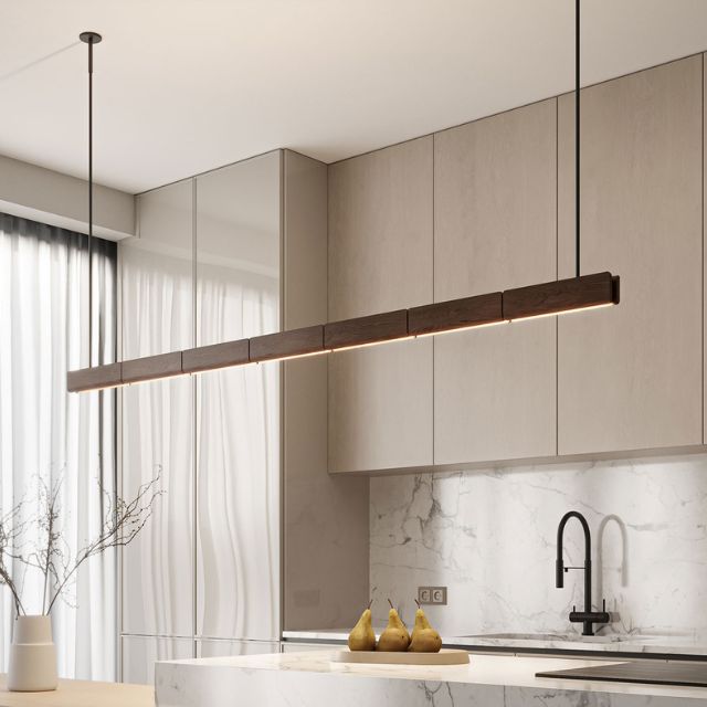 Fluxwood Array Timber Linear Pendant Light