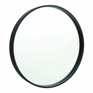 Thermogroup Ablaze Round Black Frame Mirror - 600mm to 900mm