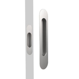 Nidus Mardeco radius flush pull set incl end pull Brushed Nickel