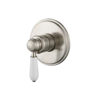 Modern National Bordeaux Shower Mixer Brushed Nickel - Full Kit
