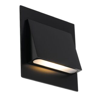 Telbix Brea 3W LED Wall Step Light Warm White - Black