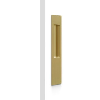 Nidus Mardeco rectangular flush pull (long plate 257mm) Satin Brass (sold as EACH)