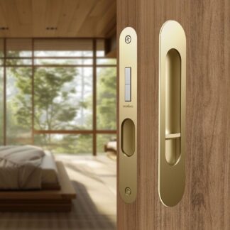 Nidus Mardeco radius flush pull privacy set Satin Brass