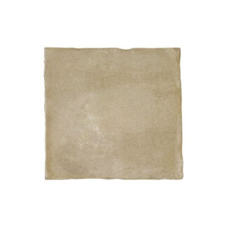 Beige Malee Satin Hand Made Spanish Ceramic Tile 130 x 130 x 8mm Sample