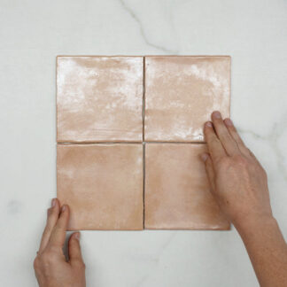Terracotta Malee Gloss Hand Made Spanish Ceramic Tile 130 x 130 x 8mm