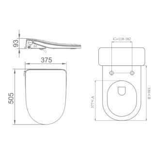 Lafeme Thea Bidet Toilet Seat Luxury