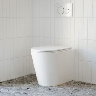Build Your In-Wall Toilet: Bao Elegant Wall Faced Toilet Pan Matte White with Cistern Options