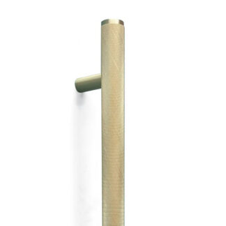 Momo Bellevue Knurled Door Pull Handle 600mm Brushed Satin Brass