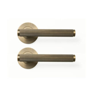 Momo Bellevue Lined Dummy Lever Door Handle Set Dark Brushed Brass