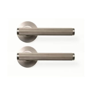 Momo Bellevue Lined Dummy Lever Door Handle Set Dull Brushed Nickel