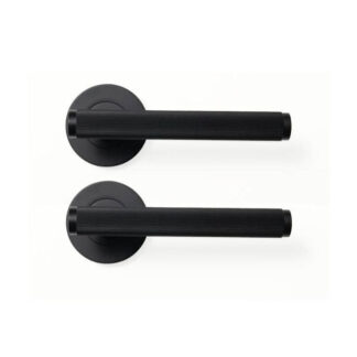 Momo Bellevue Lined Dummy Lever Door Handle Set Matte Black