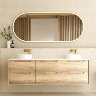 Otti Byron Wall Hung Vanity With Stone Top for Above Counter Basin