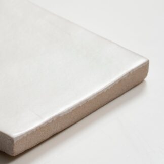 Sample of Evelyn Pure White Handmade Zellige Satin Tile