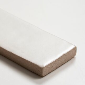 Sample of Evelyn Pure White Handmade Bejmat Satin Tile