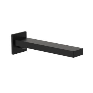 Clark Square Wall Basin/Bath Outlet 180mm Matte Black