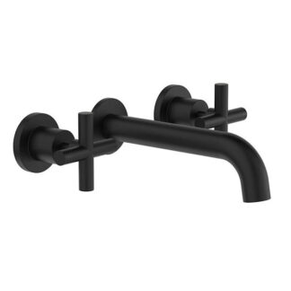 Clark Cross Lead Free Wall Basin/Bath Set 220mm - Matte Black